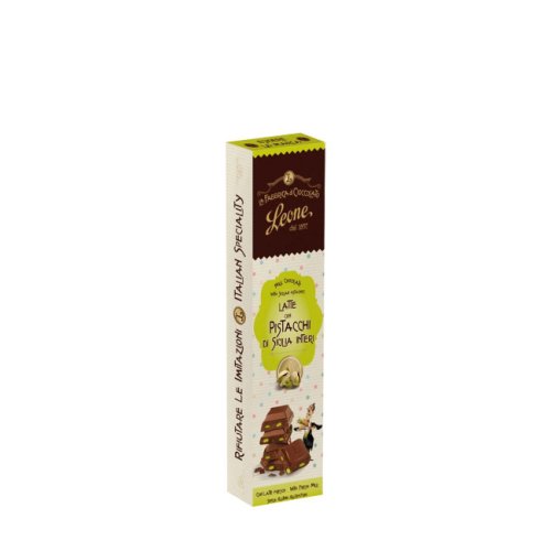 Milk chocolate with whole sicilian pistachios 55 gr