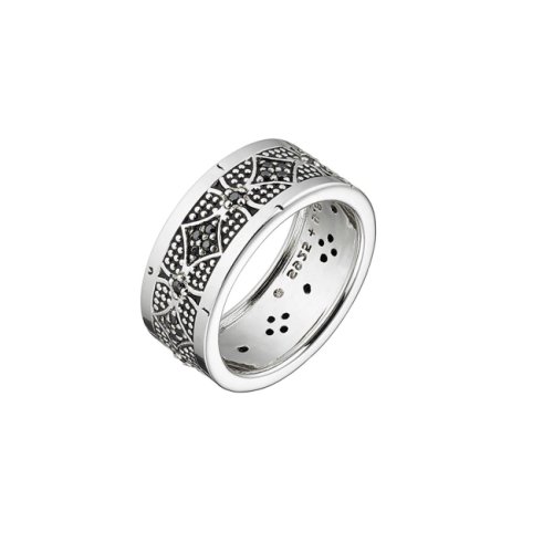 Oxette inel din colectia africa realizat din argint 925 placat cu rodiu si ruteniu, decorat cu crist lp/li