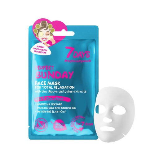 Perfect sunday - face sheet mask for total relaxation with blue agave & lotus 28 gr