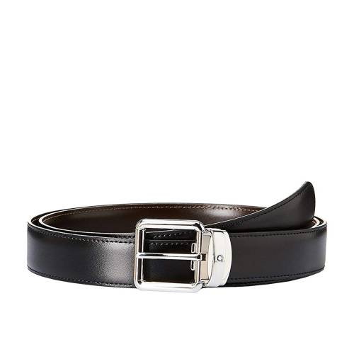 Reversible calfskin leather belt