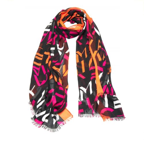 Scarf with logo lettering