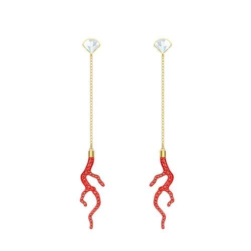 Swarovski Shell coral pierced earrings 5520662