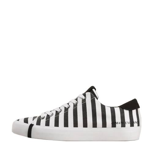 Striped canvas low-top sneaker 36