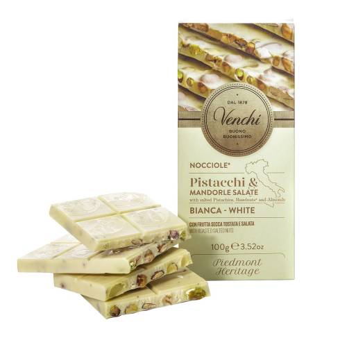 White chocolate bar with salted dried fruit with no added sugar