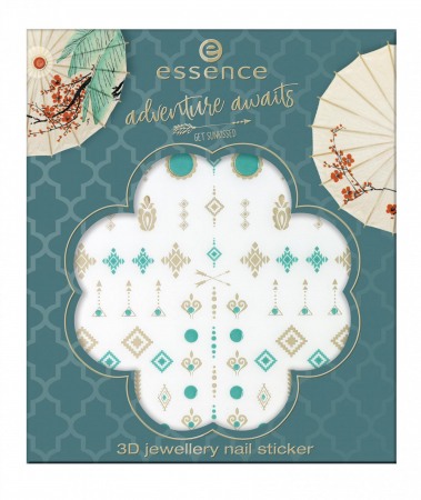 Essence stickere 3d pentru unghii - adventure awaits - 3d jewellery nail sticker - 01 don't stop to explore!