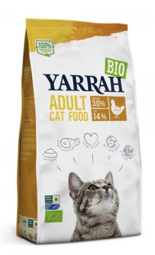 Hrana uscata bio cu pui pentru pisici, 800g - yarrah