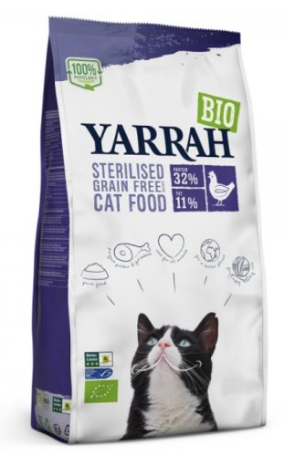 Hrana uscata bio pentru pisici sterilizate, 700g - yarrah