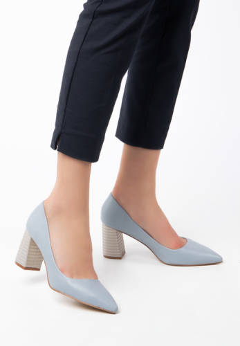 Pantofi cu toc olhana v2 albastri