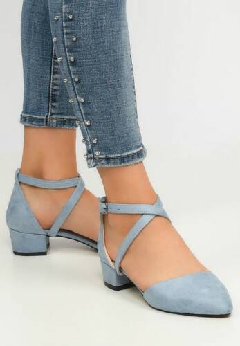 Pantofi cu toc swann bleu