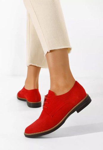 Pantofi derby piele otivera v2 rosii