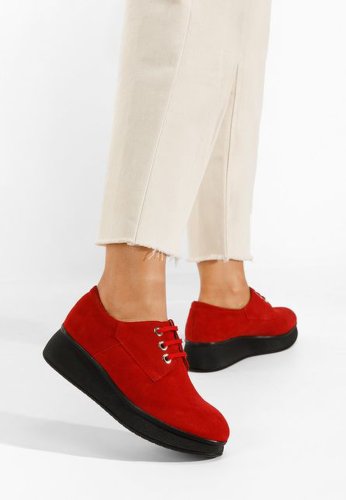 Pantofi derby piele rosii higueras v2