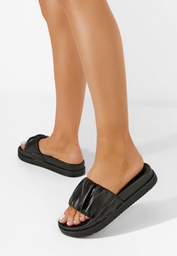 Papuci cu platformă madaga s negri