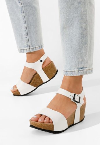 Sandale cu platformă elime albe