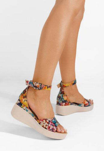 Sandale cu platformă piele salegia v3 multicolore