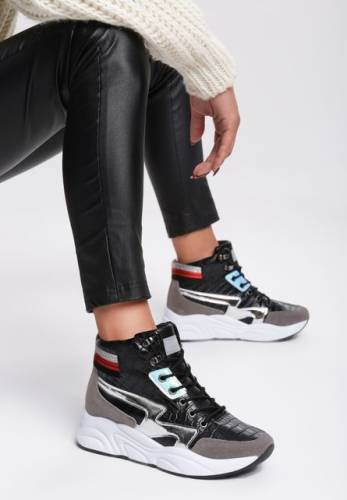 Sneakers cu platforma britney negri