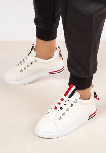 Sneakers cu platforma olbia albi