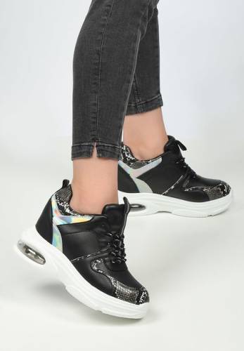 Sneakers cu platforma ribera negri