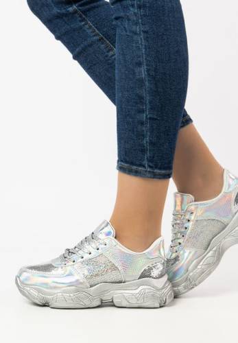 Sneakers dama macon argintii