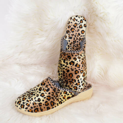 Papuci de casa leopard nova