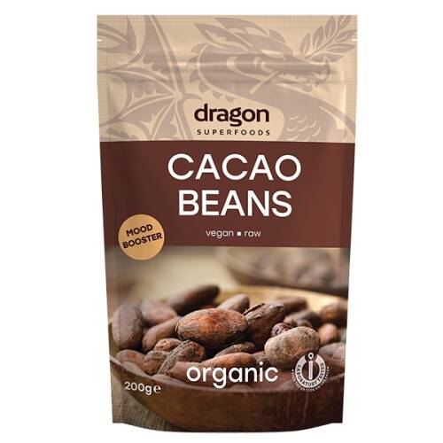 Dragon Superfoods Boabe de cacao intregi eco 200g