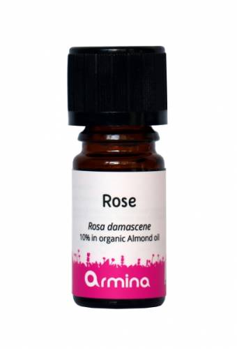 Ulei esential de trandafir (rosa damascena) 10% in ulei de migdale bio 5ml Armina