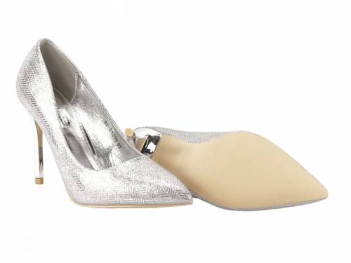 Pantofi argintii clara