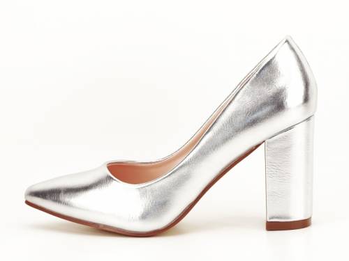 Pantofi eleganti argintii ariana