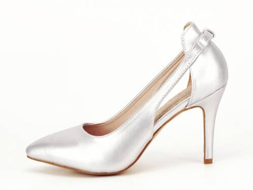 Pantofi eleganti argintii maria