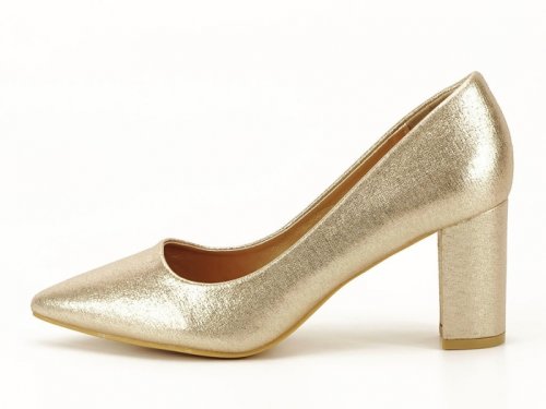 Pantofi eleganti aurii barbara
