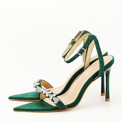 Sandale elegante verde inchis r-2 131