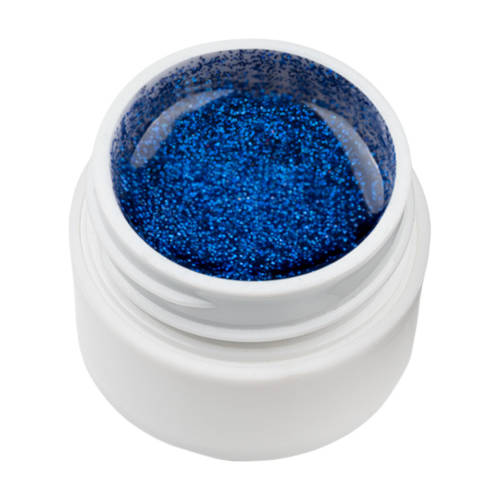Gel uv color cu sclipici ens pro #022 - blue safir
