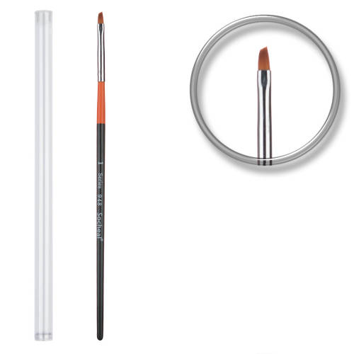 Pensula unghii aplicare gel uv nr.1 cu etui tubular - orange brush