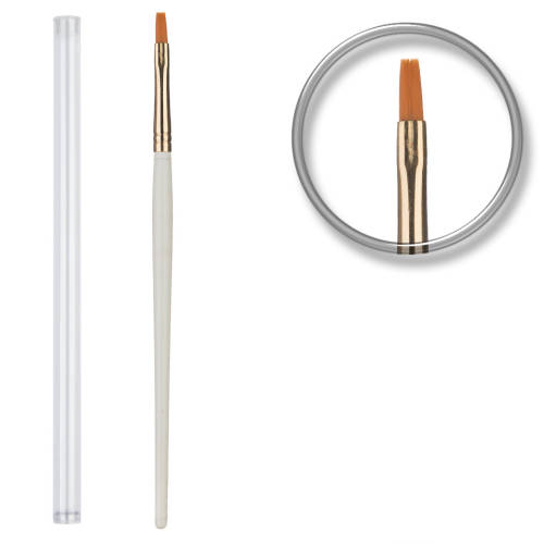 Pensula unghii aplicare gel uv nr.6 cu etui tubular - golden brush