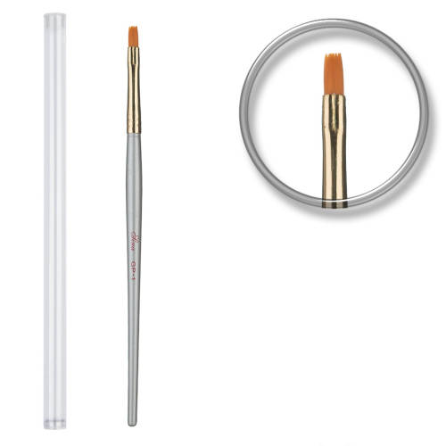Pensula unghii aplicare gel uv nr.6 cu etui tubular - incredible brush