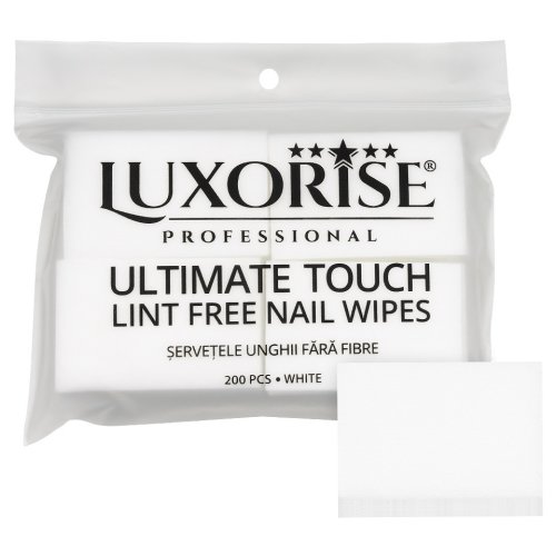 Servetele unghii ultimate touch luxorise, strat dublu, 200 buc, alb