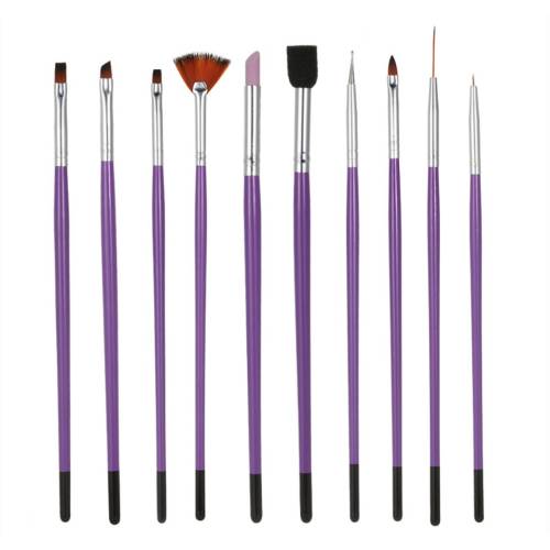 Set 10 pensule manichiura unghii false - purple touch