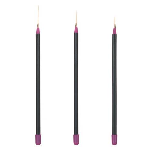 Set 3 pensule pictura unghii - purple touch