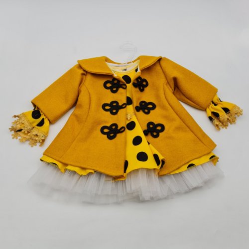 Costum traditional fetita - palton si rochita 3