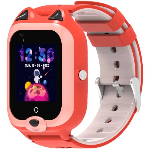 Smartwatch pentru copii wonlex cu functie telefon (sim), 4g, gps, wifi, sos, apel video, app store, functie spion, kt22, portocaliu