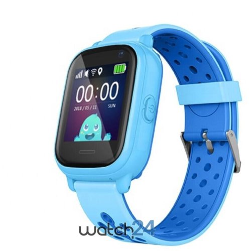 Smartwatch pentru copii wonlex cu functie telefon (sim), gps, sos, functie spion, camera, kt04, albastru