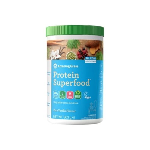 Pudra proteica nutritiva all-in-one amazing grass protein superfood, pure vanilla, 363 g