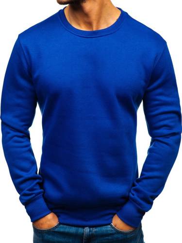 Bluză fără glugă pentru bărbat albastru-cobalt Bolf bo-01