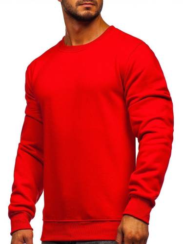 Bluză fără glugă pentru bărbat roșie Bolf bo-01