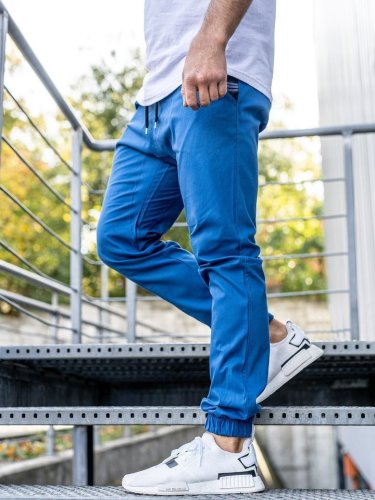 Pantaloni jogger bărbat albaștri Bolf 0449