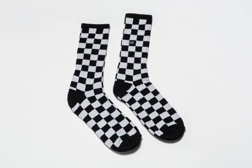 Checkerboard crew socks