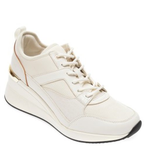 Pantofi aldo albi, thrundra100, din material textil si piele ecologica
