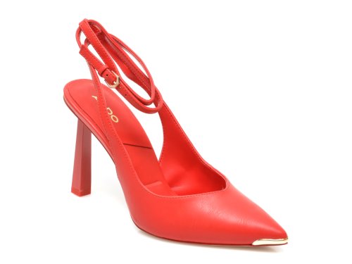 Pantofi aldo rosii, isabela600, din piele ecologica