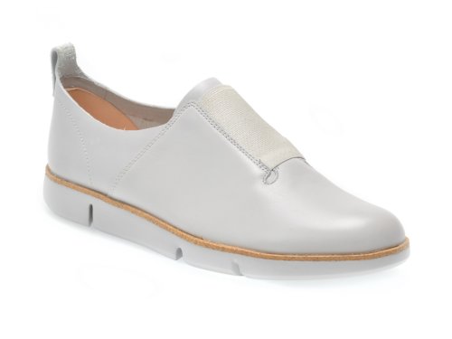 Pantofi clarks albi, 6132465, din piele naturala