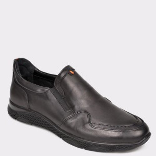 Pantofi otter negri, m5371, din piele naturala