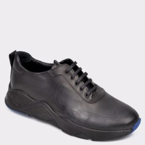 Pantofi otter negri, m5432, din piele naturala